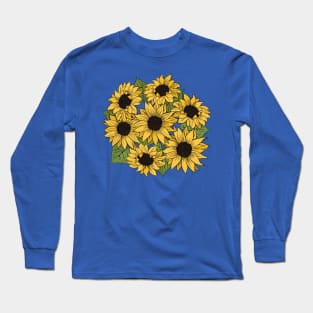 The Sunflower is the National flower of Ukraine Long Sleeve T-Shirt